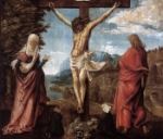 "Cristo sulla croce tra Maria e San Giovanni" - dipinto - XVI secolo - «Gemäldegalerie Alte Meister» Kassel - Germania