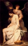 "Cristo morto sostenuto da un angelo" - dipinto - 1646-52 - «Museo del Prado» Madrid - Spagna
