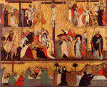 "Crocifissione e scene della passione di Gesù" - dipinto - 1345 - «Pinacoteca Vaticana» Città del Vaticano - Città del Vaticano