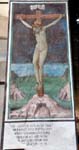 "Crocifisso in un paesaggio" - affresco - 1453 - «Chiesa di San Francesco» Treviso (TV) - Italia