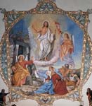"Cristo risorto fra le nubi" - affresco - 1870 circa - «Chiesa di Longiarù» San Martino in Badia (BZ) - Italia