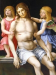 "Gesù Cristo in Deposizione fra due angeli" - dipinto - 1490 - «Chiesa di Santa Maria della Misericordia» Bologna (BO) - Italia