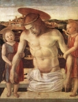 "Cristo morto sostenuto da due angeli" - dipinto - 1460 - «Museo Correr» Venezia (VE) - Italia