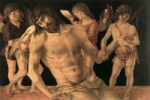 "Cristo morto sostenuto dagli angeli" - dipinto - 1474 - «Pinacoteca Comunale» Rimini (RN) - Italia