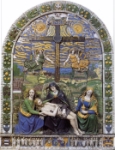 "Deposizione tra san Giovanni e la Maddalena dolenti" - ceramica invetriata - 1514 - «Museo Nazionale del Bargello» Firenze (FI) - Italia