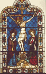 "Crocifissione" - vetrata istoriata - XIV secolo - «Chiesa di San Agostino» Perugia (PG) - Italia