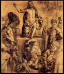 "Resurrezione di Cristo e due santi vescovi" - dipinto - 1550 ca - «Galleria della Accademia Albertina di Belle Arti» Torino (TO) - Italia