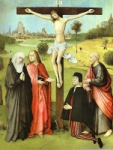 "Cristo crocifisso con i donatori e santi" - dipinto - 1480-85 - «Musées Royaux des Beaux-Arts de Belgique» Bruxelles - Belgio
