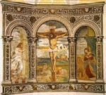 "Cristo crocifisso e Annunciazione" - dipinto - XVI secolo - «Chiesa Parrocchiale di Campolongo» Conegliano (TV) - Italia