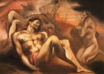 "Deposizione" - dipinto - 1989  - «Collezione privata Lauro» attuale-posizione-sconosciuta - 