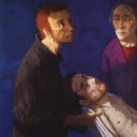 "Deposizione di Cristo con San Francesco" - dipinto - 1984  - «?» attuale-posizione-sconosciuta - 