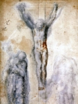 "Cristo Crocifisso tra la Vergine e Nicodemo" - dipinto - 1552-54 - «Musée du Louvre» Parigi - Francia