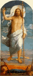 "Cristo risorto" - dipinto - 1522 circa - «Chiesa SS Annunziata» Serina (BG) - Italia