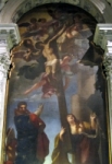 "La Maddalena e S.Luigi da Tolosa ai piedi del Crocifisso" - dipinto - 1650 - «Chiesa di SS. Giovanni e Paolo» Venezia (VE) - Italia
