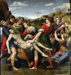 "Il trasporto di Cristo" - dipinto - 1507 - «Galleria Borghese» Roma (RM) - Italia