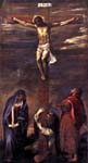 "Crocifissione di Cristo con la Madonna e i santi Domenico e Giovanni Evangelista" - dipinto - 1558 - «Pinacoteca Podesti» Ancona (AN) - Italia