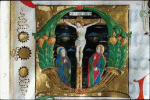 "Crocifissione" - miniatura - probabile XIV secolo - «Biblioteca Francescana» Milano (MI) - Italia