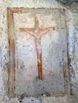 "Crocifissione" - affresco - XVII secolo - «Chiesa rupestre Madonna de Idris e San Giovanni in Monterrone» Matera (MT) - Italia