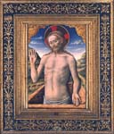 "Cristo sporge dal sepolcro" - dipinto - 1450 circa - «Pinacoteca Nazionale» Bologna (BO) - Italia