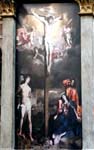 "Crocifissione con i dolenti e San Sebastiano" - dipinto - 1590-1596 - «Cattedrale di San Lorenzo» Genova (GE) - Italia