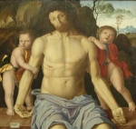 "Il Cristo morto sostenuto da due angeli" - dipinto - 1510 - «Musée du Louvre» Parigi - Francia