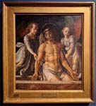 "Cristo nel sepolcro fra due angeli" - dipinto - 1480 - «Pinacoteca di Brera» Milano (MI) - Italia