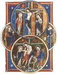 "Crocifisso" - pergamena - 1235 circa - «Bibliothèque de l'Arsenal» Parigi - Francia