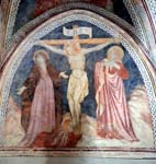 "Crocifissione" - affresco - XIV secolo - «Sacro Speco di Subiaco» Subiaco (RM) - Italia